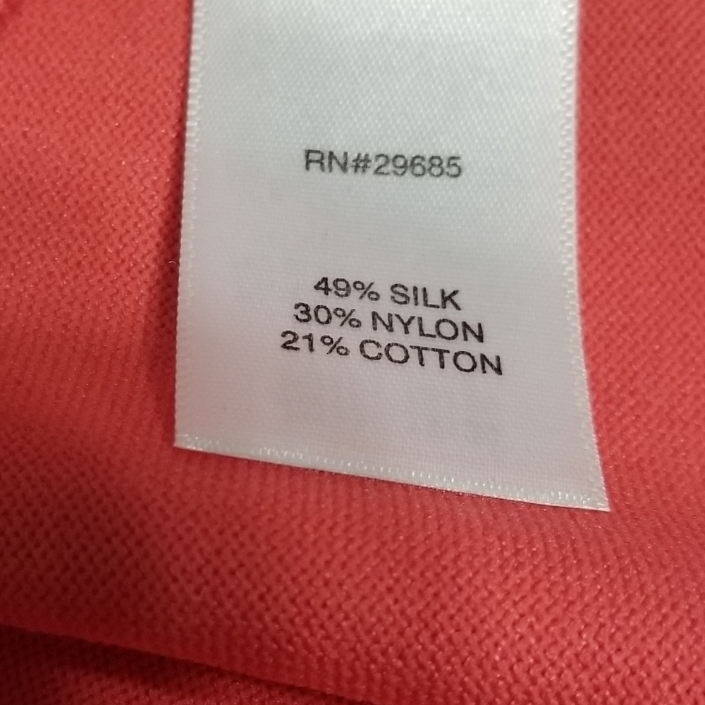 PENDLETON Short Sleeve V-neck, Color Orange, Size XS - Picture 4 of 7